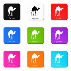 מגנט למקרר בעיצוב אישי עם השם שלך בעיצוב גמל גודל המגנט 6.5 × 6.5 ס"מ