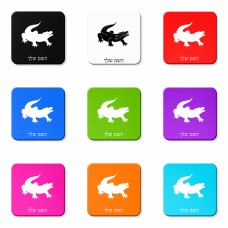 מגנט למקרר בעיצוב אישי עם השם שלך בעיצוב תנין גודל המגנט 6.5 × 6.5 ס"מ