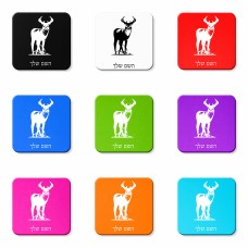 מגנט למקרר בעיצוב אישי עם השם שלך בעיצוב צבי גודל המגנט 6.5 × 6.5 ס"מ