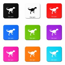 מגנט למקרר בעיצוב אישי עם השם שלך בעיצוב דינוזאור גודל המגנט 6.5 × 6.5 ס"מ