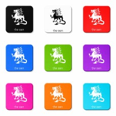 מגנט למקרר בעיצוב אישי עם השם שלך בעיצוב דרקון גודל המגנט 6.5 × 6.5 ס"מ