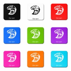 מגנט למקרר בעיצוב אישי עם השם שלך בעיצוב ראש נשר גודל המגנט 6.5 × 6.5 ס"מ