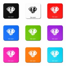 מגנט למקרר בעיצוב אישי עם השם שלך בעיצוב ראש פיל גודל המגנט 6.5 × 6.5 ס"מ