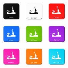 מגנט למקרר בעיצוב אישי עם השם שלך בעיצוב ג'ירפה באפריקה גודל המגנט 6.5 × 6.5 ס"מ