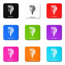 מגנט למקרר בעיצוב אישי עם השם שלך בעיצוב ראש סוס גודל המגנט 6.5 × 6.5 ס"מ