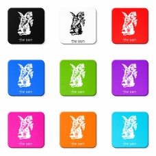 מגנט למקרר בעיצוב אישי עם השם שלך בעיצוב ארנב מחזיק גזר גודל המגנט 6.5 × 6.5 ס"מ