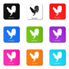 מגנט למקרר בעיצוב אישי עם השם שלך בעיצוב תרנגול גודל המגנט 6.5 × 6.5 ס"מ