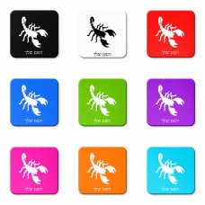 מגנט למקרר בעיצוב אישי עם השם שלך בעיצוב עקרב גודל המגנט 6.5 × 6.5 ס"מ