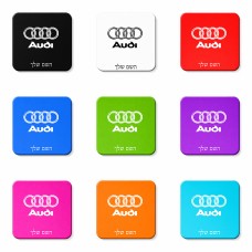 מגנט למקרר בעיצוב אישי עם השם שלך בעיצוב אאודי גודל המגנט 6.5 × 6.5 ס"מ