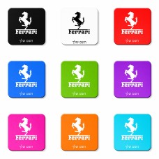 מגנט למקרר בעיצוב אישי עם השם שלך בעיצוב פרארי גודל המגנט 6.5 × 6.5 ס"מ