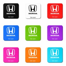 מגנט למקרר בעיצוב אישי עם השם שלך בעיצוב הונדה 2 גודל המגנט 6.5 × 6.5 ס"מ