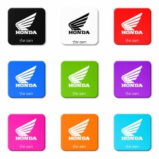 מגנט למקרר בעיצוב אישי עם השם שלך בעיצוב הונדה גודל המגנט 6.5 × 6.5 ס"מ