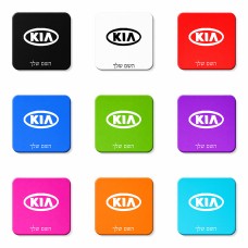 מגנט למקרר בעיצוב אישי עם השם שלך בעיצוב קיה גודל המגנט 6.5 × 6.5 ס"מ