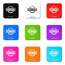 מגנט למקרר בעיצוב אישי עם השם שלך בעיצוב ניסאן גודל המגנט 6.5 × 6.5 ס"מ