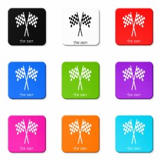 מגנט למקרר בעיצוב אישי עם השם שלך בעיצוב דגל המירוץ גודל המגנט 6.5 × 6.5 ס"מ