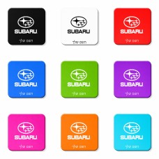 מגנט למקרר בעיצוב אישי עם השם שלך בעיצוב סובארו גודל המגנט 6.5 × 6.5 ס"מ