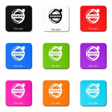 מגנט למקרר בעיצוב אישי עם השם שלך בעיצוב וולוו גודל המגנט 6.5 × 6.5 ס"מ