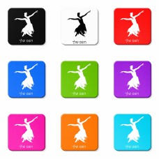 מגנט למקרר בעיצוב אישי עם השם שלך בעיצוב בלרינה גודל המגנט 6.5 × 6.5 ס"מ