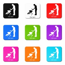 מגנט למקרר בעיצוב אישי עם השם שלך בעיצוב גריל ברביקיו גודל המגנט 6.5 × 6.5 ס"מ