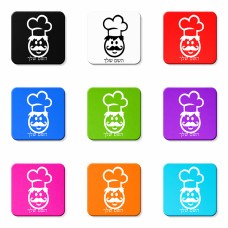 מגנט למקרר בעיצוב אישי עם השם שלך בעיצוב שף גודל המגנט 6.5 × 6.5 ס"מ