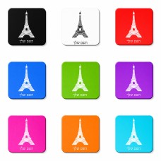 מגנט למקרר בעיצוב אישי עם השם שלך בעיצוב מגדל אייפל גודל המגנט 6.5 × 6.5 ס"מ