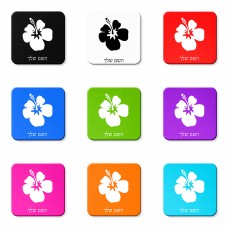 מגנט למקרר בעיצוב אישי עם השם שלך בעיצוב פרח היביסקוס גודל המגנט 6.5 × 6.5 ס"מ