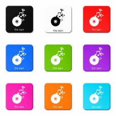 מגנט למקרר בעיצוב אישי עם השם שלך בעיצוב תקליטור - אזור מוזיקה גודל המגנט 6.5 × 6.5 ס"מ