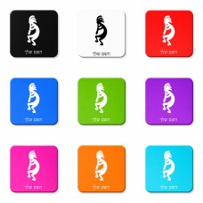 מגנט למקרר בעיצוב אישי עם השם שלך בעיצוב קוקופלי גודל המגנט 6.5 × 6.5 ס"מ