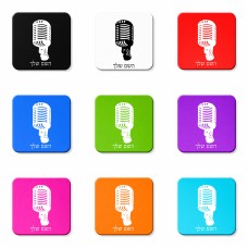 מגנט למקרר בעיצוב אישי עם השם שלך בעיצוב מיקרופון גודל המגנט 6.5 × 6.5 ס"מ