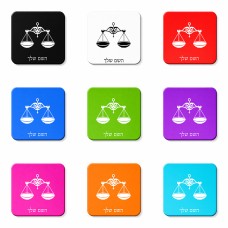 מגנט למקרר בעיצוב אישי עם השם שלך בעיצוב מזלות - מאזניים גודל המגנט 6.5 × 6.5 ס"מ