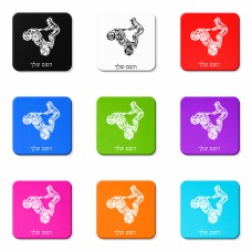 מגנט למקרר בעיצוב אישי עם השם שלך בעיצוב רוכב טרקטורונים גודל המגנט 6.5 × 6.5 ס"מ