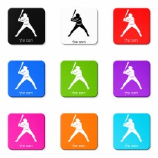 מגנט למקרר בעיצוב אישי עם השם שלך בעיצוב שחקן בייסבול גודל המגנט 6.5 × 6.5 ס"מ