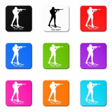 מגנט למקרר בעיצוב אישי עם השם שלך בעיצוב ביאתלון גודל המגנט 6.5 × 6.5 ס"מ