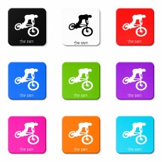 מגנט למקרר בעיצוב אישי עם השם שלך בעיצוב רוכב אופניים גודל המגנט 6.5 × 6.5 ס"מ