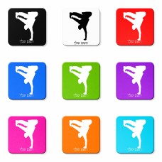 מגנט למקרר בעיצוב אישי עם השם שלך בעיצוב ברייקדאנס גודל המגנט 6.5 × 6.5 ס"מ