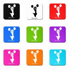 מגנט למקרר בעיצוב אישי עם השם שלך בעיצוב מעודדת גודל המגנט 6.5 × 6.5 ס"מ