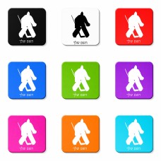 מגנט למקרר בעיצוב אישי עם השם שלך בעיצוב הוקי שוערים גודל המגנט 6.5 × 6.5 ס"מ