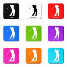 מגנט למקרר בעיצוב אישי עם השם שלך בעיצוב שחקן גולף גודל המגנט 6.5 × 6.5 ס"מ