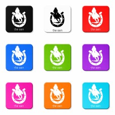 מגנט למקרר בעיצוב אישי עם השם שלך בעיצוב פרסה וסוס גודל המגנט 6.5 × 6.5 ס"מ