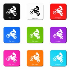 מגנט למקרר בעיצוב אישי עם השם שלך בעיצוב מוטוקרוס גודל המגנט 6.5 × 6.5 ס"מ