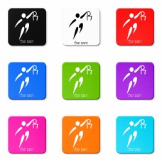 מגנט למקרר בעיצוב אישי עם השם שלך בעיצוב כדורסל אולימפי גודל המגנט 6.5 × 6.5 ס"מ