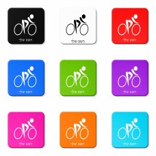 מגנט למקרר בעיצוב אישי עם השם שלך בעיצוב אופניים אולימפיים גודל המגנט 6.5 × 6.5 ס"מ