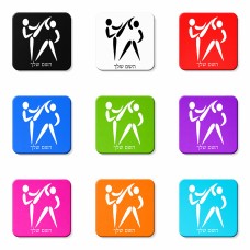 מגנט למקרר בעיצוב אישי עם השם שלך בעיצוב לוחמים אולימפיים גודל המגנט 6.5 × 6.5 ס"מ