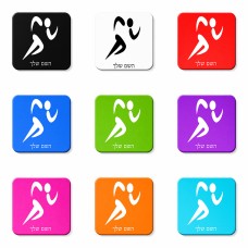 מגנט למקרר בעיצוב אישי עם השם שלך בעיצוב רצים אולימפיים גודל המגנט 6.5 × 6.5 ס"מ