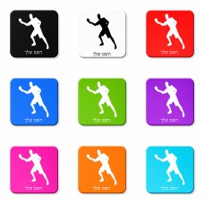 מגנט למקרר בעיצוב אישי עם השם שלך בעיצוב שחקן פינג פונג גודל המגנט 6.5 × 6.5 ס"מ