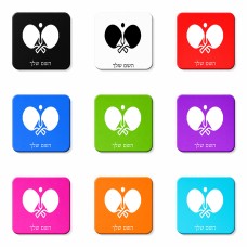 מגנט למקרר בעיצוב אישי עם השם שלך בעיצוב פינג פונג גודל המגנט 6.5 × 6.5 ס"מ