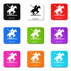 מגנט למקרר בעיצוב אישי עם השם שלך בעיצוב שחקן פולו - סוס גודל המגנט 6.5 × 6.5 ס"מ