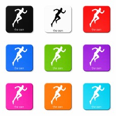 מגנט למקרר בעיצוב אישי עם השם שלך בעיצוב רץ גודל המגנט 6.5 × 6.5 ס"מ