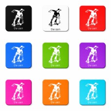 מגנט למקרר בעיצוב אישי עם השם שלך בעיצוב ילד סקייטבורד גודל המגנט 6.5 × 6.5 ס"מ