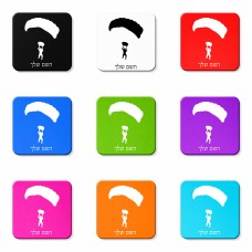 מגנט למקרר בעיצוב אישי עם השם שלך בעיצוב צניחה חופשית גודל המגנט 6.5 × 6.5 ס"מ